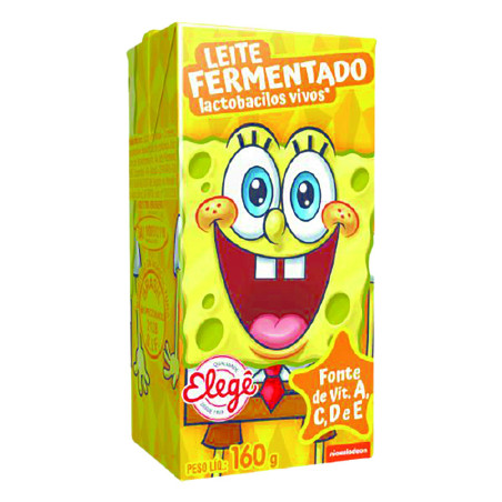 LEITE FERM BOB ESPONJA TRAD.C/3 160G