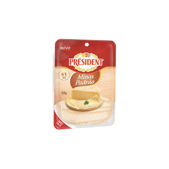 QUEIJO MINAS PADRÃO FATIADO PRÉSIDENT 150G