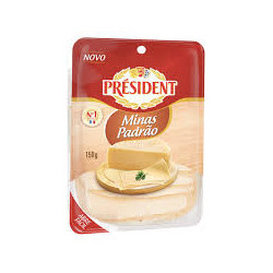 QUEIJO MINAS PADRÃO FATIADO PRÉSIDENT 150G