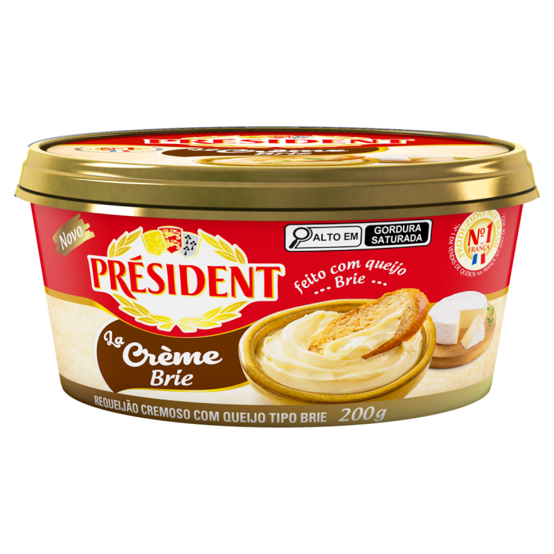 REQUEIJÃO CREMOSO COM QUEIJO BRIE PRÉSIDENT POTE 200G