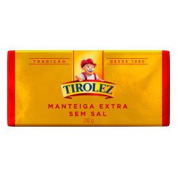 MANTEIGA EXTRA SEM SAL TIROLEZ 200G