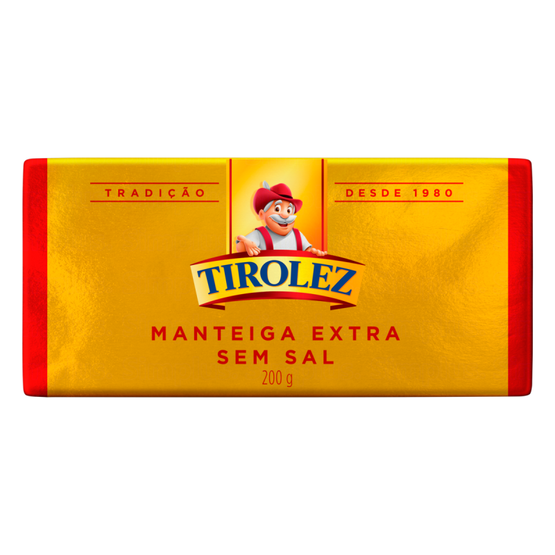 MANTEIGA EXTRA SEM SAL TIROLEZ 200G