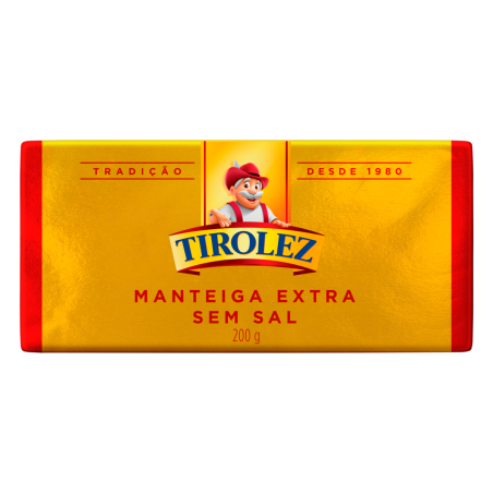 MANTEIGA EXTRA SEM SAL TIROLEZ 200G