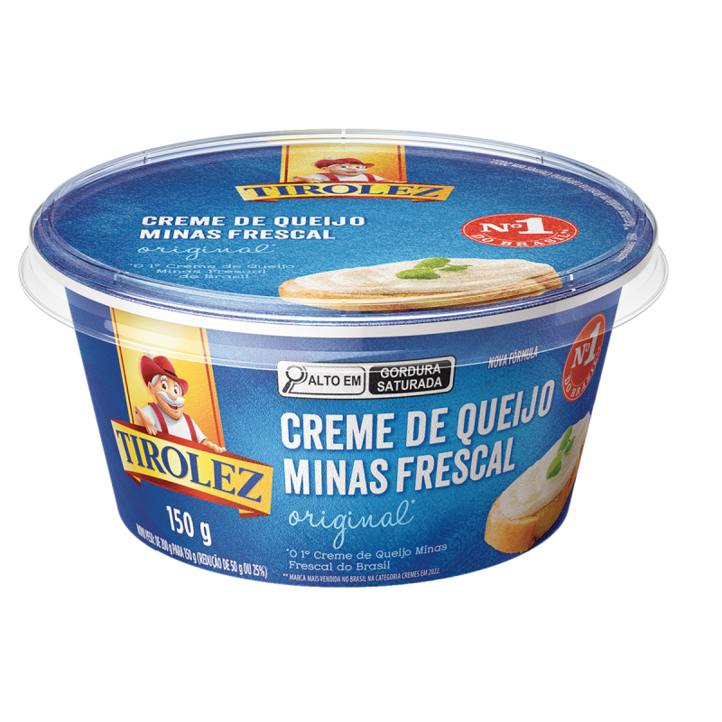 CREME DE QUEIJO MINAS FRESCAL ORIGINAL TIROLEZ POTE 150G