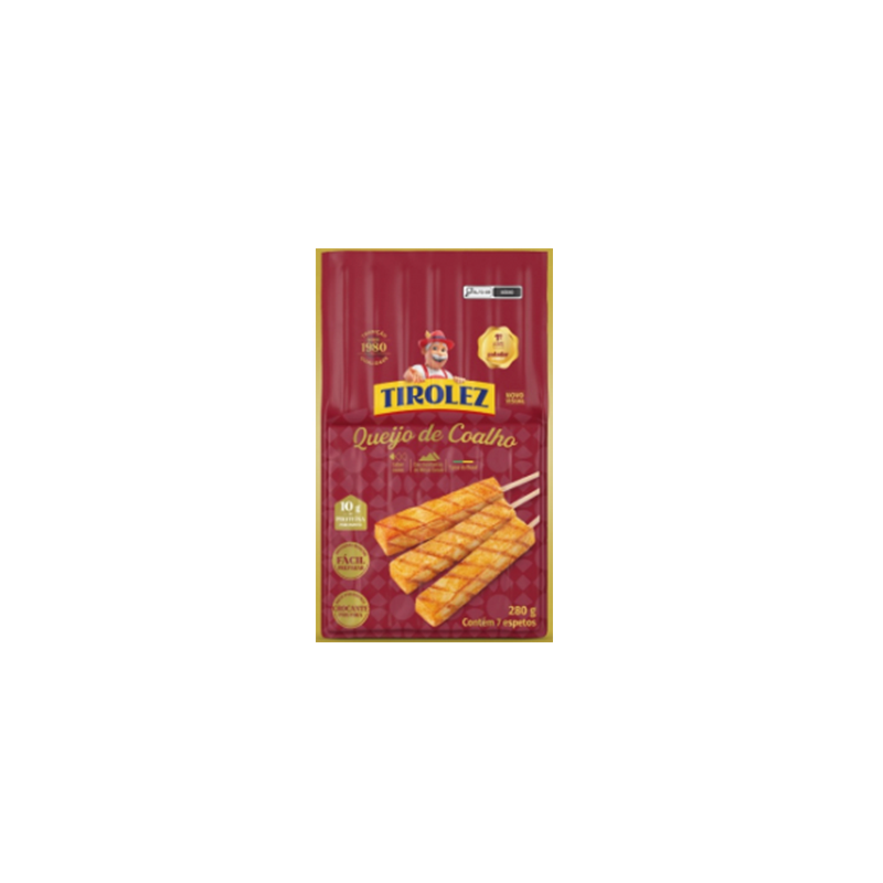 QUEIJO COALHO EM ESPETO TIROLEZ 7 UNIDADES