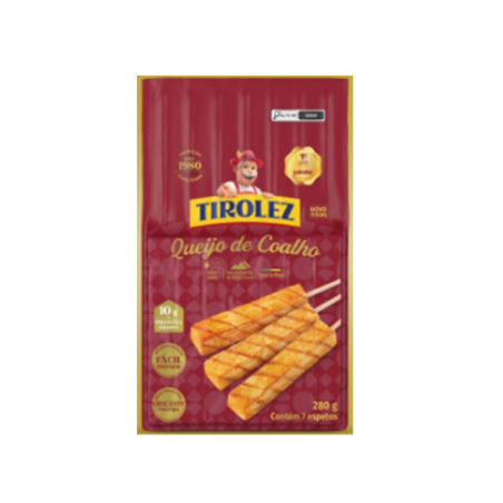 QUEIJO COALHO EM ESPETO TIROLEZ 7 UNIDADES