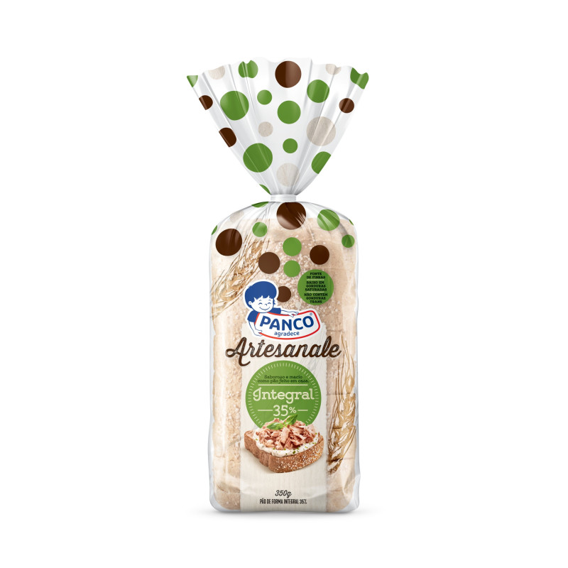 PÃO DE FORMA INTEGRAL PANCO ARTESANALE PACOTE 350G