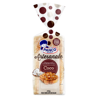PÃO DE FORMA COCO PANCO ARTESANALE PACOTE 350G