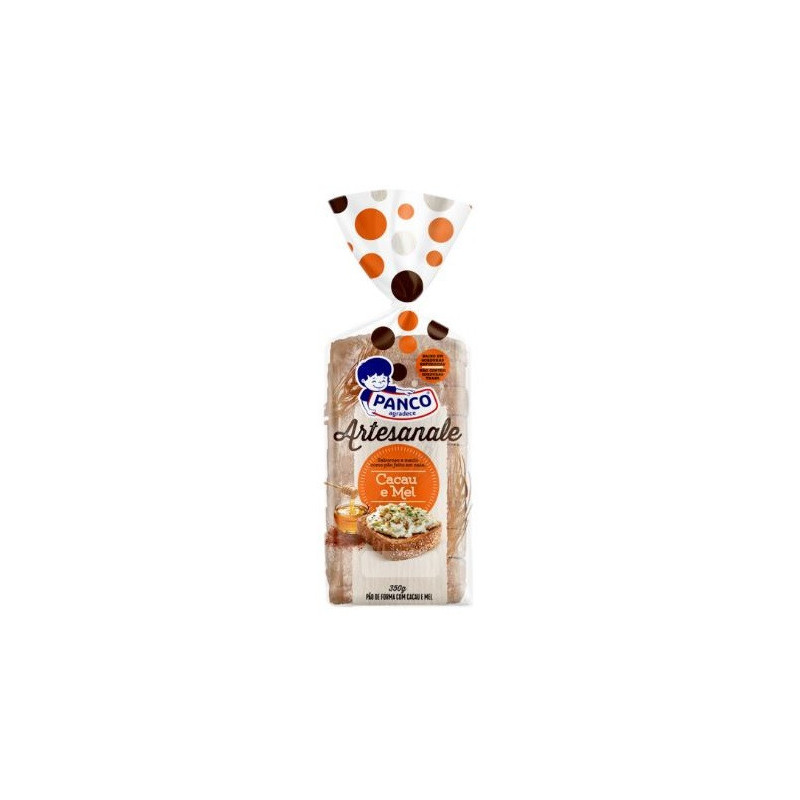 PÃO DE FORMA CACAU E MEL PANCO ARTESANALE PACOTE 350G