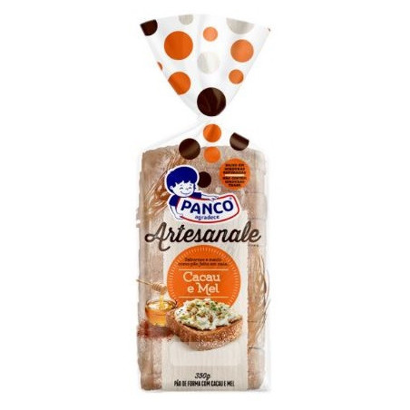 PÃO DE FORMA CACAU E MEL PANCO ARTESANALE PACOTE 350G