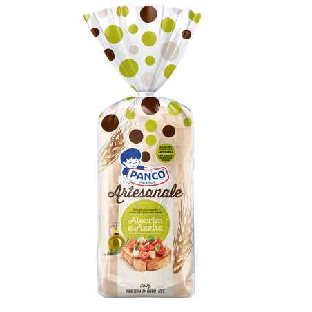 PÃO DE FORMA ALECRIM E AZEITE PANCO ARTESANALE PACOTE 350G
