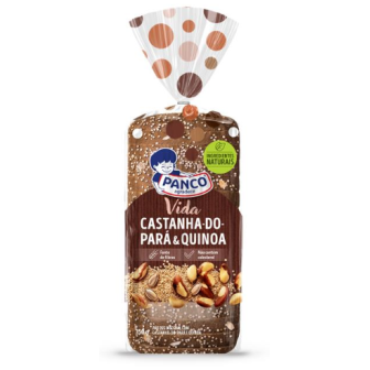 PÃO DE FORMA INTEGRAL CASTANHA-DO-PARÁ & QUINOA PANCO VIDA PACOTE 350G
