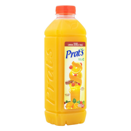 SUCO LARANJA, ACEROLA E MAÇÃ PRATS GARRAFA 900ML