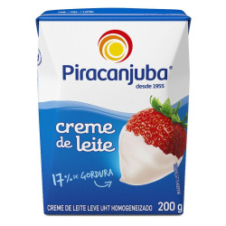 CREME DE LEITE UHT LEVE HOMOGENEIZADO PIRACANJUBA CAIXA 200G