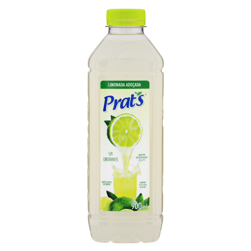 BEBIDA ADOÇADA LIMONADA PRATS GARRAFA 900ML
