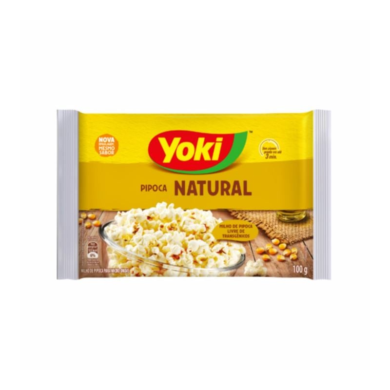 PIPOCA PARA MICRO-ONDAS NATURAL YOKI PACOTE 100G