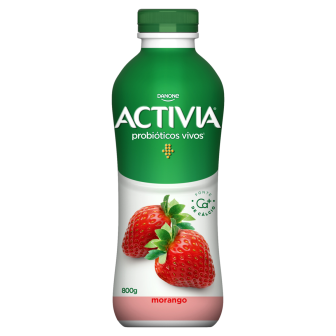 LEITE FERMENTADO PARCIALMENTE DESNATADO MORANGO ACTIVIA GARRAFA 800G