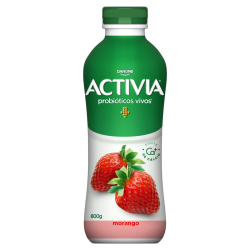 LEITE FERMENTADO PARCIALMENTE DESNATADO MORANGO ACTIVIA GARRAFA 800G