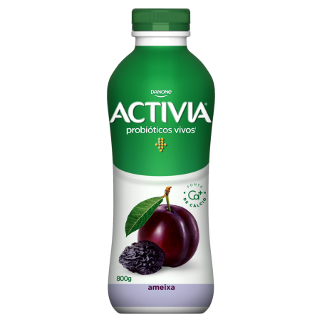 LEITE FERMENTADO PARCIALMENTE DESNATADO AMEIXA ACTIVIA GARRAFA 800G