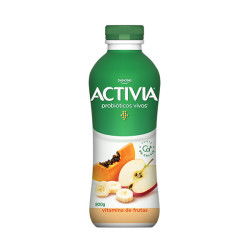LEITE FERMENTADO PARCIALMENTE DESNATADO VITAMINA DE FRUTAS ACTIVIA GARRAFA 800G