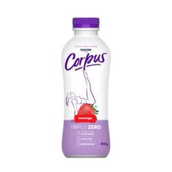 IOGURTE DESNATADO MORANGO ZERO LACTOSE CORPUS GARRAFA 800G