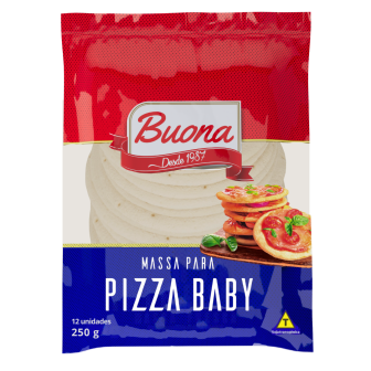 MASSA PIZZA BABY BUONA 250G C/ 12 UN