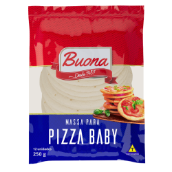 MASSA PIZZA BABY BUONA 250G C/ 12 UN