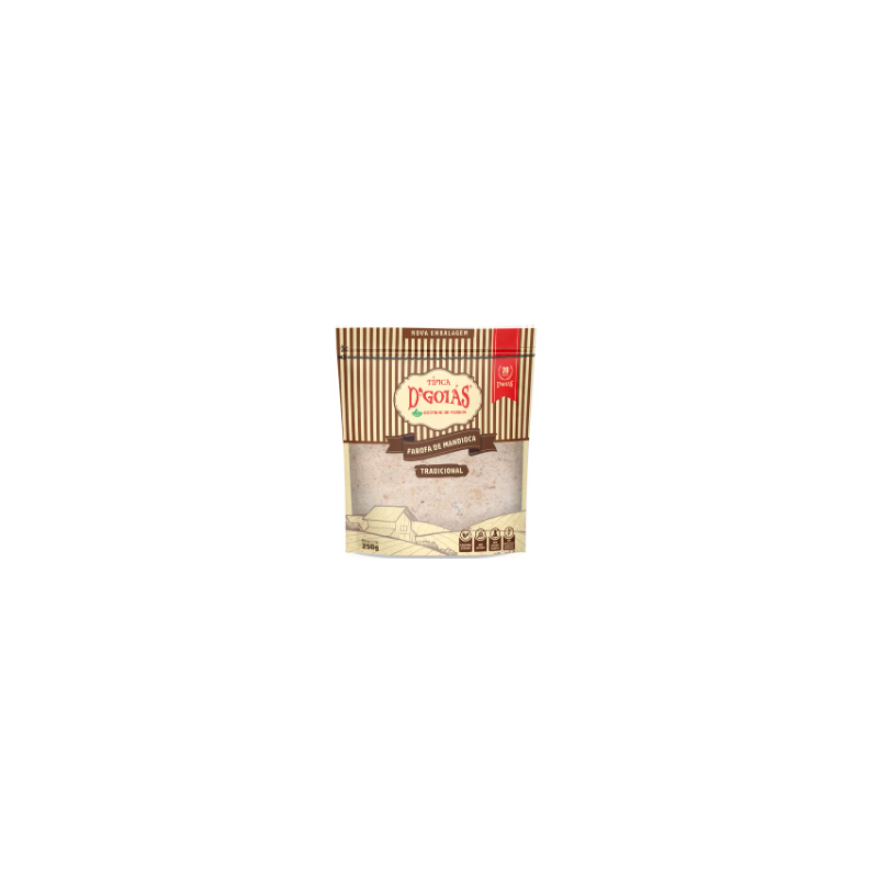 FAROFA DE MANDIOCA TRADICIONAL DGOIÁS PACOTE 250G