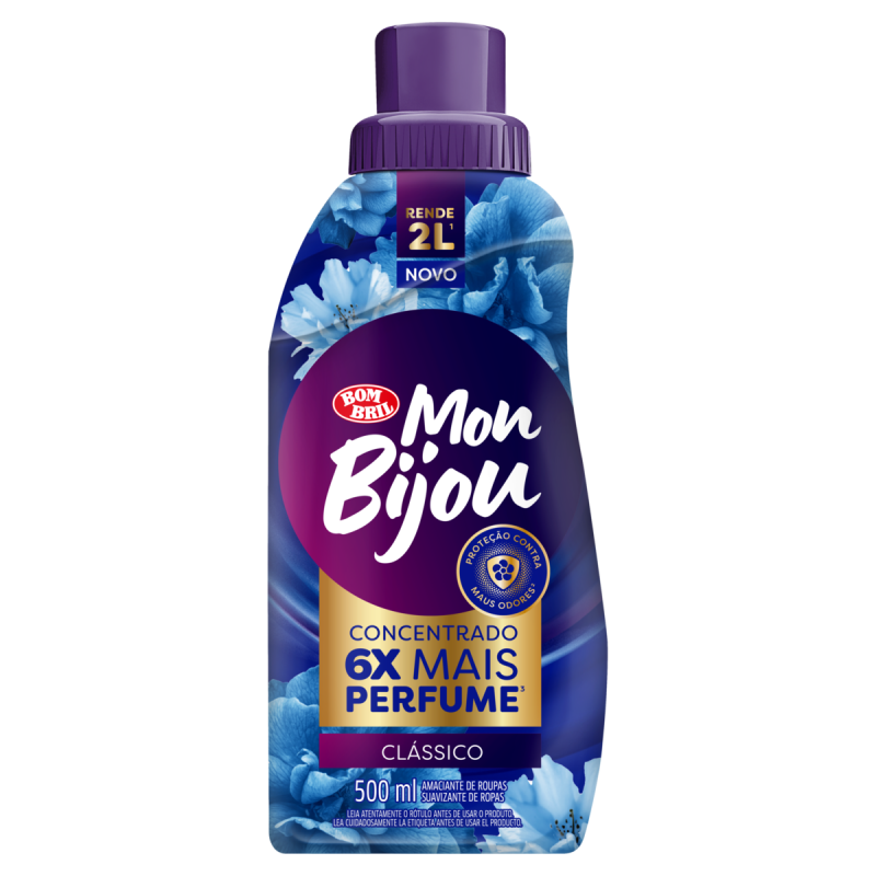 AMACIANTE DE ROUPA CONCENTRADO CLÁSSICO MON BIJOU FRASCO 500ML