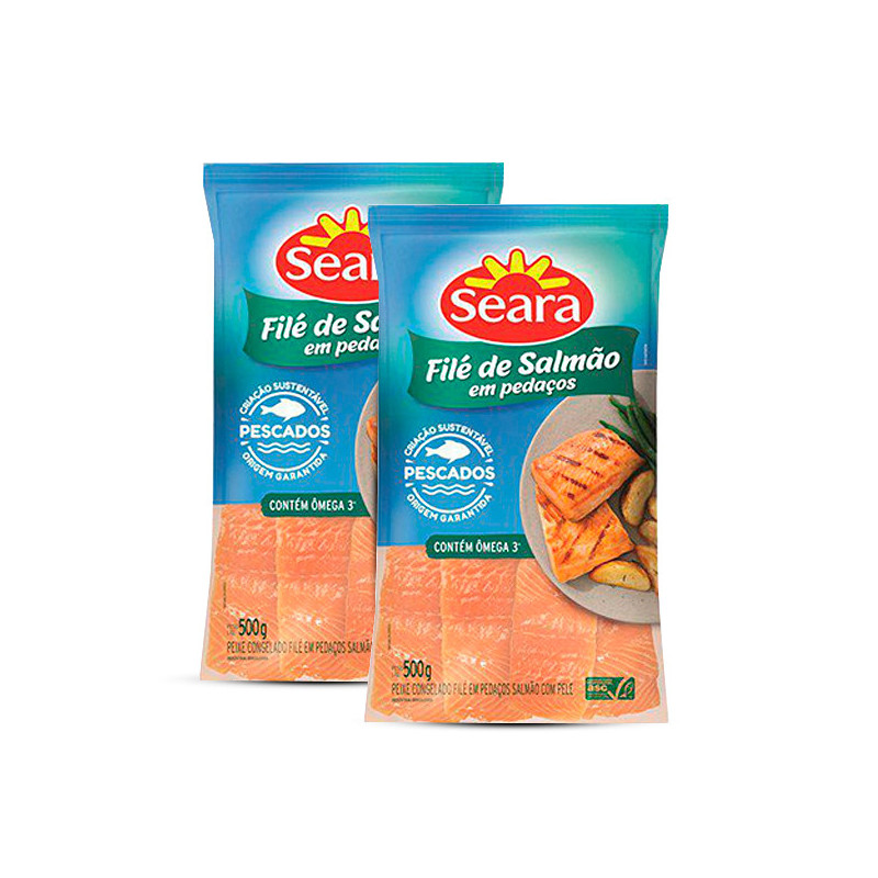 FILE DE SALMAO EM PEDACOS SEARA 500G