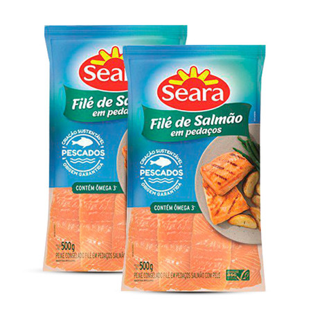 FILE DE SALMAO EM PEDACOS SEARA 500G