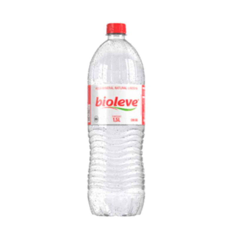 ÁGUA MINERAL NATURAL COM GÁS BIOLEVE GARRAFA 1,5L