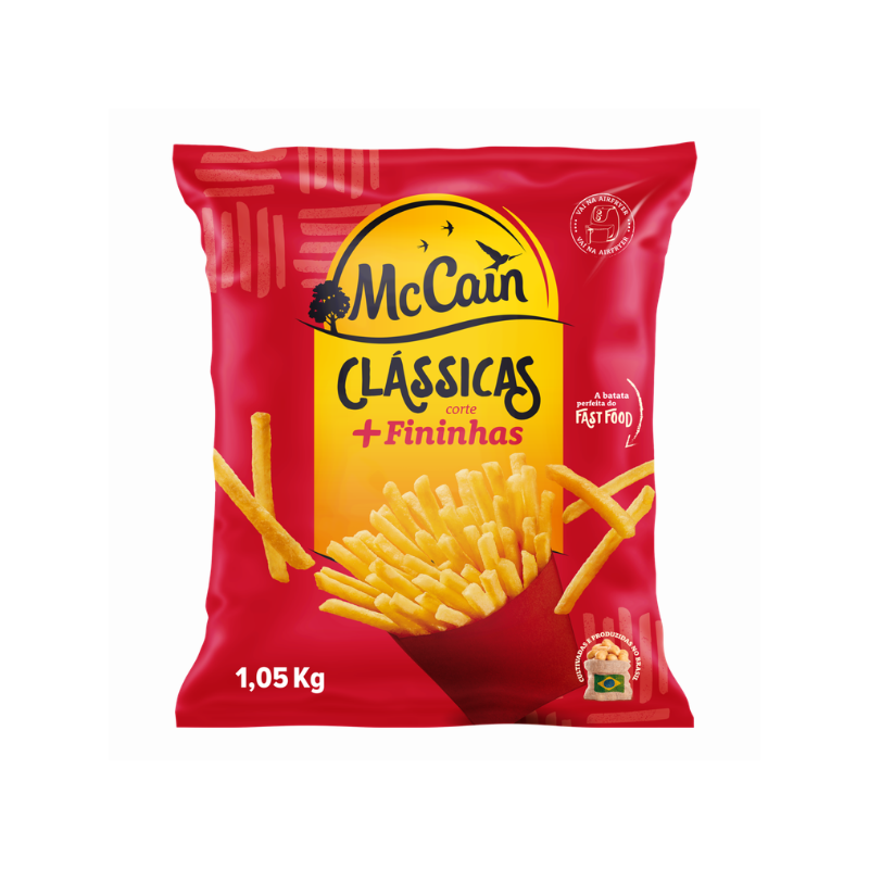 BATATA PRÉ-FRITA FININHA CONGELADA MCCAIN CLÁSSICAS PACOTE 1,05KG