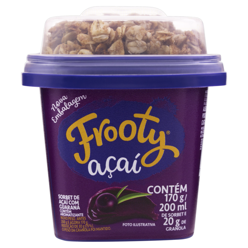 SORBET COM GRANOLA AÇAÍ FROOTY POTE 200ML