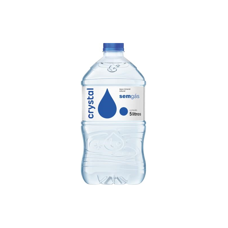 ÁGUA MINERAL NATURAL SEM GÁS CRYSTAL GALÃO 5L