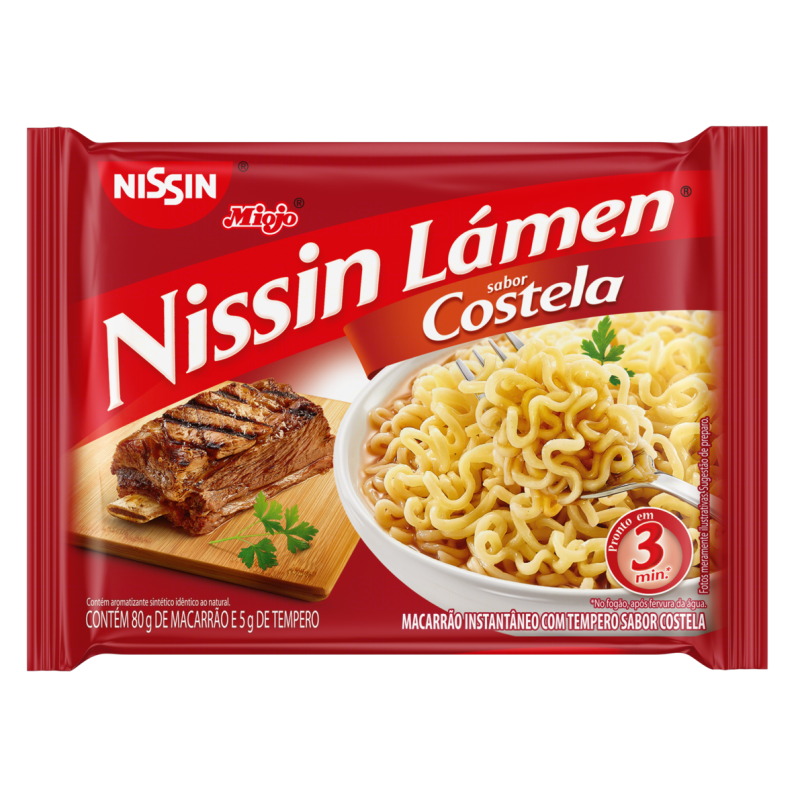 MACARRÃO INSTANTÂNEO LÁMEN COSTELA NISSIN MIOJO PACOTE 85G