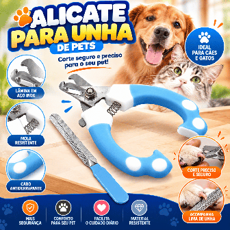 KIT DE ALICATE E LIXA PARA PETS EM4126