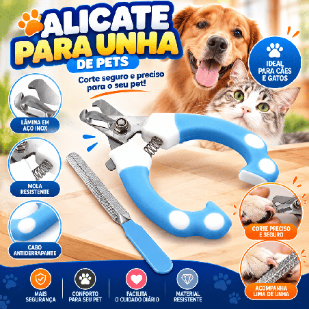 KIT DE ALICATE E LIXA PARA PETS EM4126