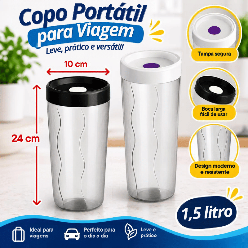 POTE HERMETICO 1,5L TAMPA BRANCA REF: 964 - PANAMBY PLASTICO