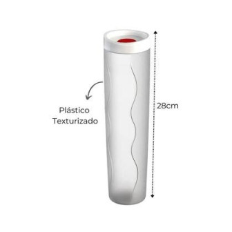 PORTA MACARRAO HERMETICO TPA BRANCO 950ML REF: 1286 - PANAMBY PLASTICO