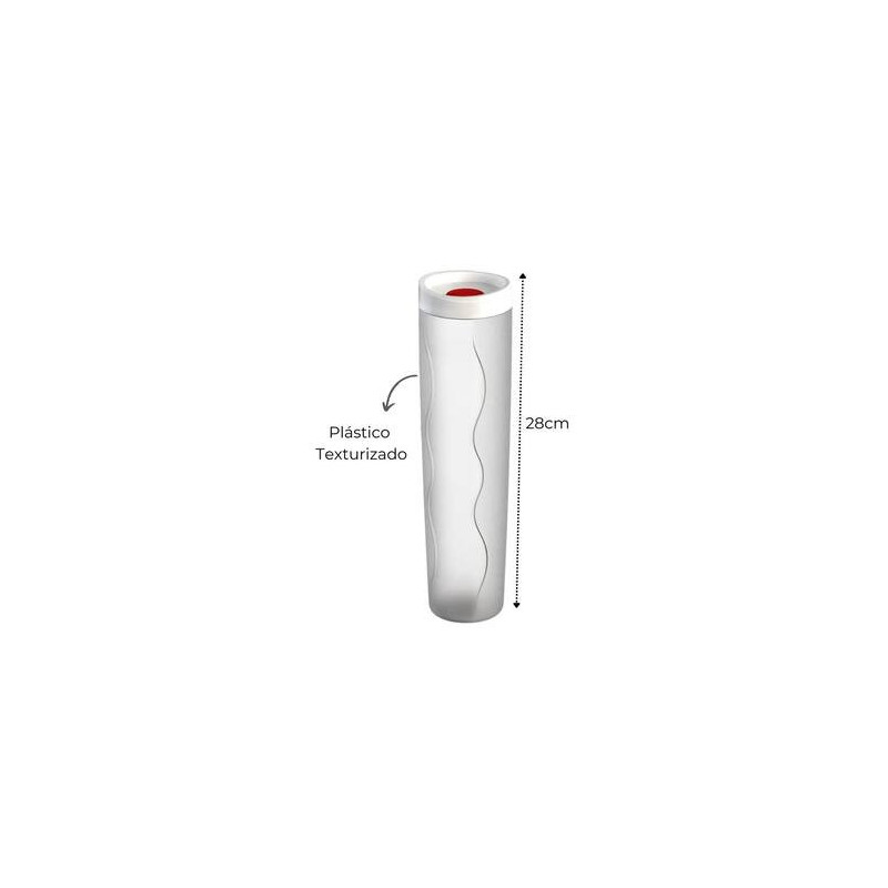PORTA MACARRAO HERMETICO TPA BRANCO 950ML REF: 1286 - PANAMBY PLASTICO
