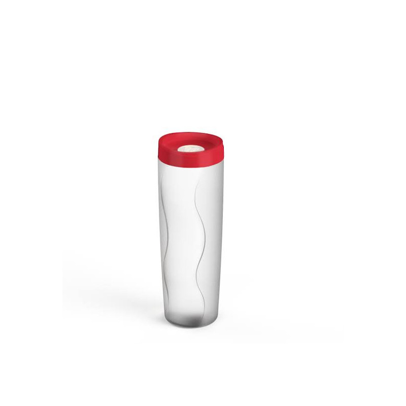 PORTA BISCOITO HERMETICO 600ML TAMPA VERMELHA REF: 1116 - PANAMBY PLASTICO
