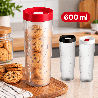 PORTA BISCOITO HERMETICO TPA BRANCA 600ML REF: 973 - PANAMBY PLASTICO