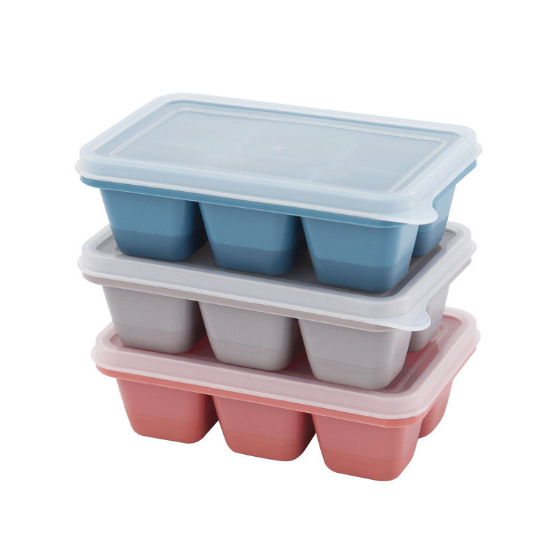 Forma de gelo cubo com 6 divisorio com tampa plastico 11,3cm x 7cm 1 unidade ref9702
