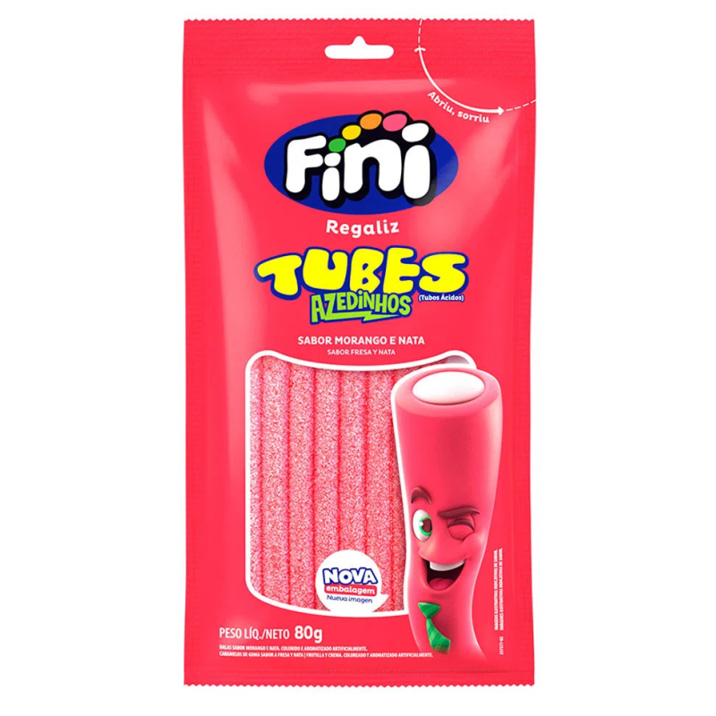 BALA FINI TUBES MORANGO CITRICO