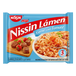 MACARRÃO INSTANTÂNEO LÁMEN CARNE COM TOMATE NISSIN MIOJO PACOTE 85G