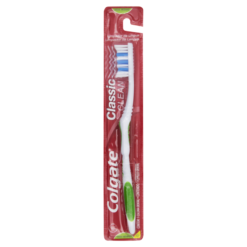 ESCOVA DENTAL MÉDIA COLGATE CLASSIC CLEAN
