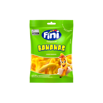 BALA DE GELATINA BANANAS FINI PACOTE 100G