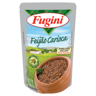FEIJÃO CARIOCA COZIDO TEMPERADO FUGINI SACHÊ 250G