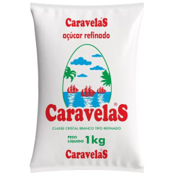 AÇÚCAR REFINADO CARAVELAS PACOTE 1KG